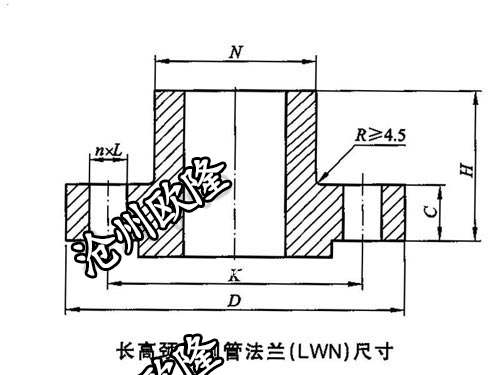 长高颈法兰 HG/T 20615 Class 600 LWN