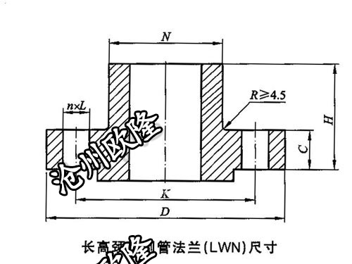 长高颈法兰 HG/T 20615 Class 300 LWN