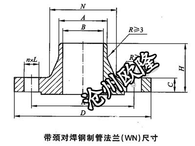 带颈对焊法兰 HG/T 20615 Class1500 WN