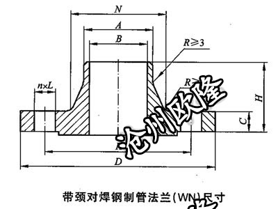 带颈对焊法兰 HG/T 20615 Class300 WN