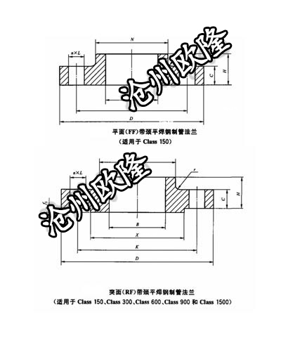 带颈平焊法兰 GB/T 9116 Class150 SO